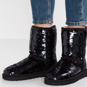 ugg sequin boots black